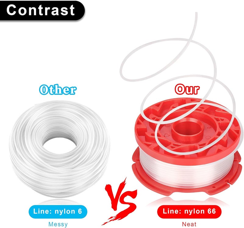 Dilsuaco CMZST0653 8pcs String Trimmer Spool Line(0.065",30Ft) with Cap Head, Compatible with Craftsman CMCST900,CMESTA900,CMESTE920,CMZST98020,CMCST915,CMEST913,CMZST120SC (CMZST0653-8pcs) - Image 3